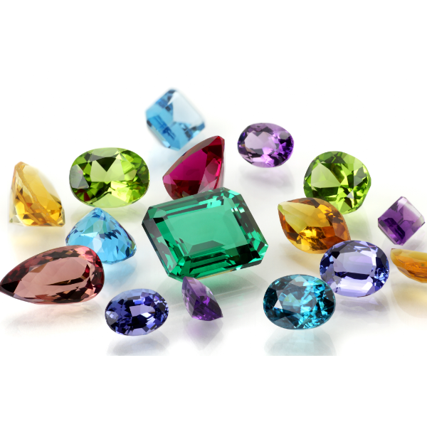 Coloured gem stones